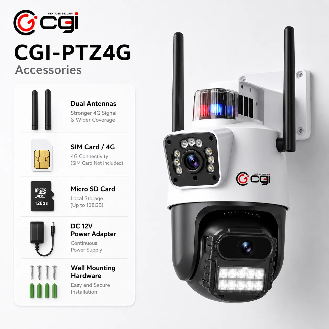 PTZ 4G 5MP PT Camera